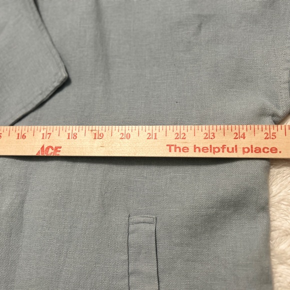 Eileen Fisher Long Sleeve Linen Light Blue Jacket Sz: SP - Picture 8 of 10